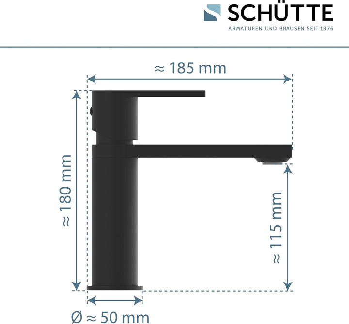 SCHÜTTE Waschtischarmatur MANHATTAN 33016, Wasserhahn Bad mit Ablaufgarnitur, Armatur Badezimmer, Ei