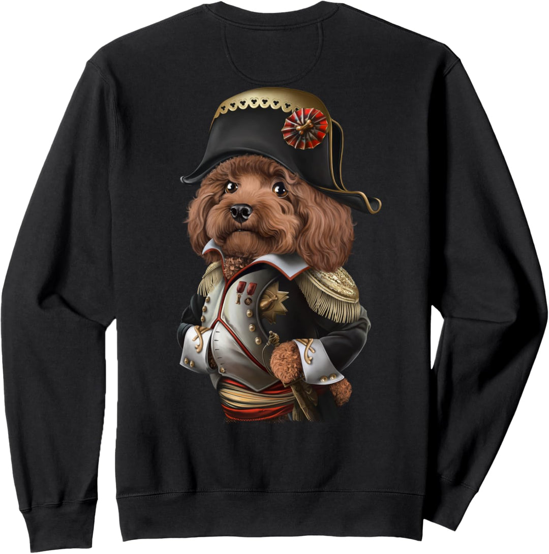 Pudelhund als Kaiser Napoleon Bonaparte aus Frankreich Sweatshirt