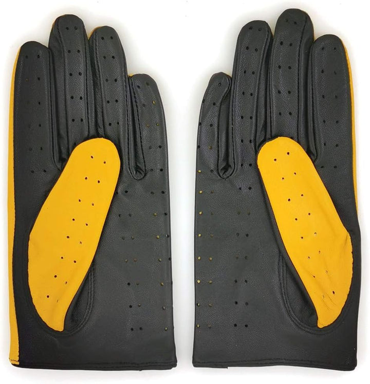 Damen Retro Weiche nd Dünne Ausgezeichnete Lammfell Leder Qualität Touchscreen Fahrhandschuhe X-Larg
