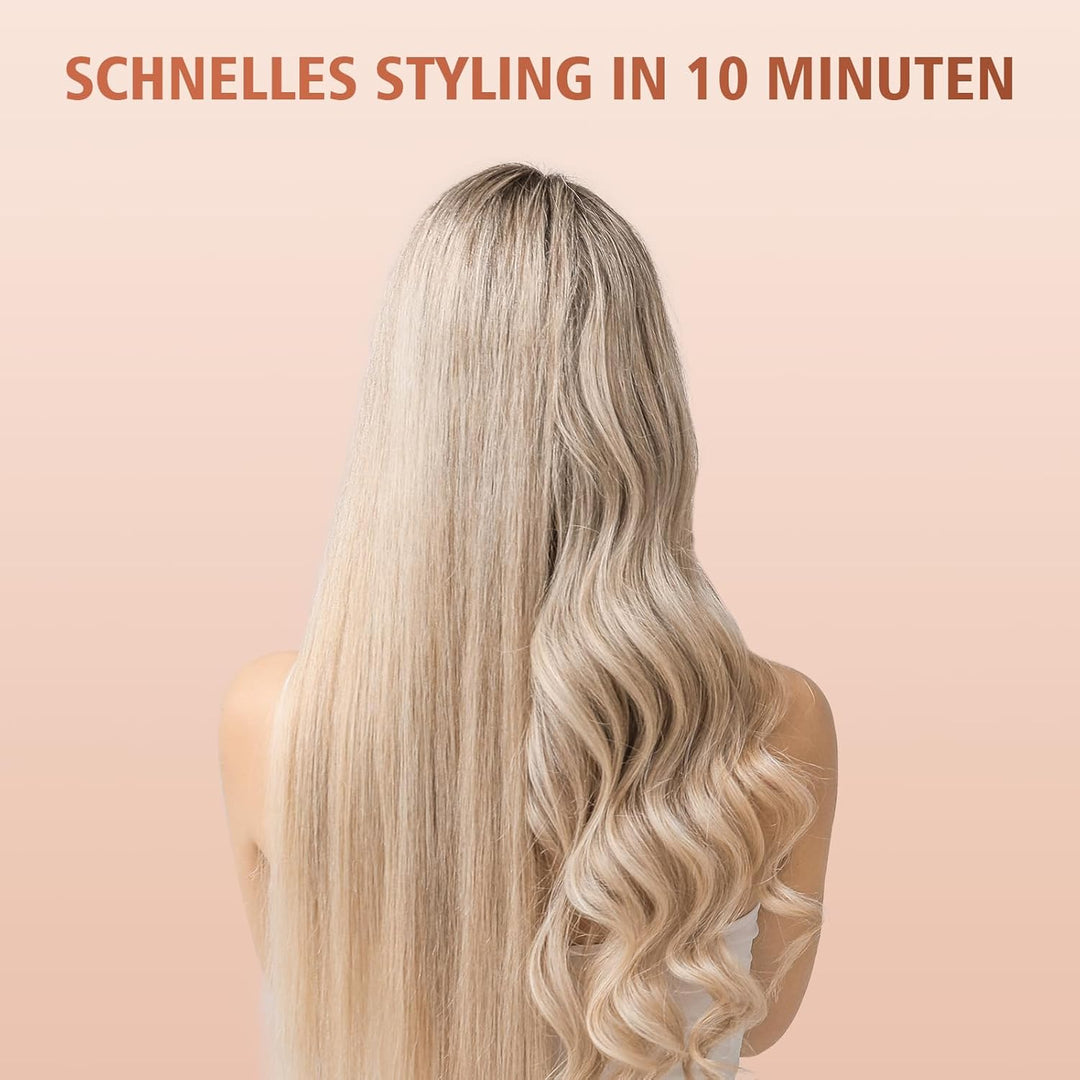 Lockenstab Grosse und Kleine Locken Set mit einstellbarer Temperatur - 6 in 1 Mit Verschiedenen Aufs
