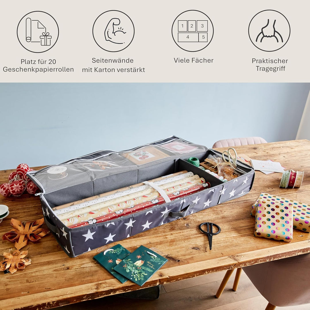 LOVE IT STORE IT Tasche für Geschenkpapier Aufbewahrung - Hochwertiger Geschenkpapier Organizer - Mi