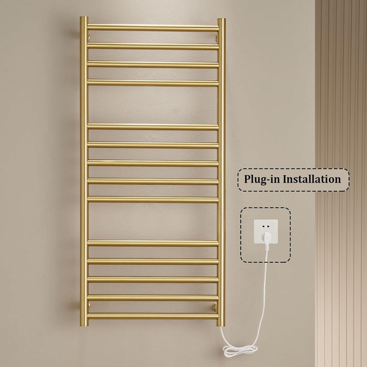 SWHC Badheizkörper Elektrisch Gold Handtuchheizkörper Elektrisch 110 x 52 x 12 cm Heizkörper Heizung