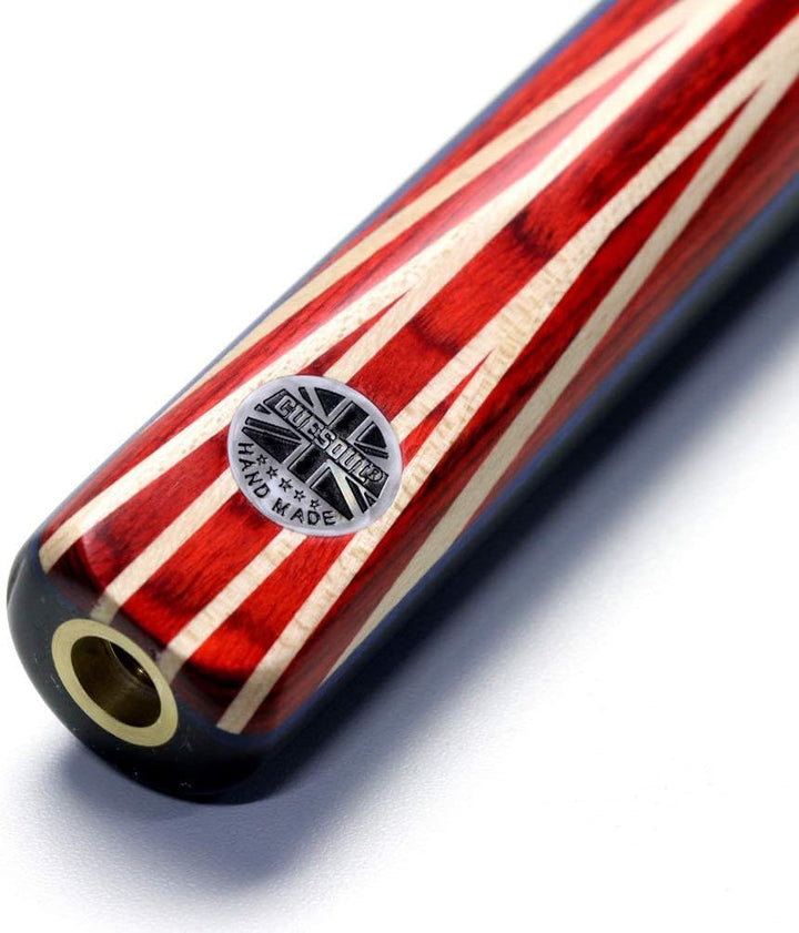 CUESOUL 57 "Handcraft 3/4 Ebenholz Snooker Queue mit Union Jack Flag Design CSSC-GQ-1, CSSC-GQ-1