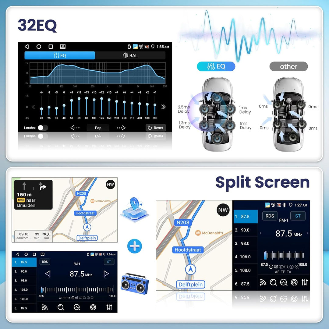 Roinvou Android15 4+64G Autoradio für VW Golf 5 6 Passat Polo Tiguan Touran Caddy Skoda Wireless Car