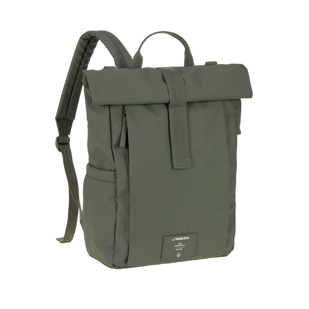 LÄSSIG Baby Wickelrucksack Wickeltasche Rucksack mit Wickelunterlage, Kinderwagenbefestigung, Flasch