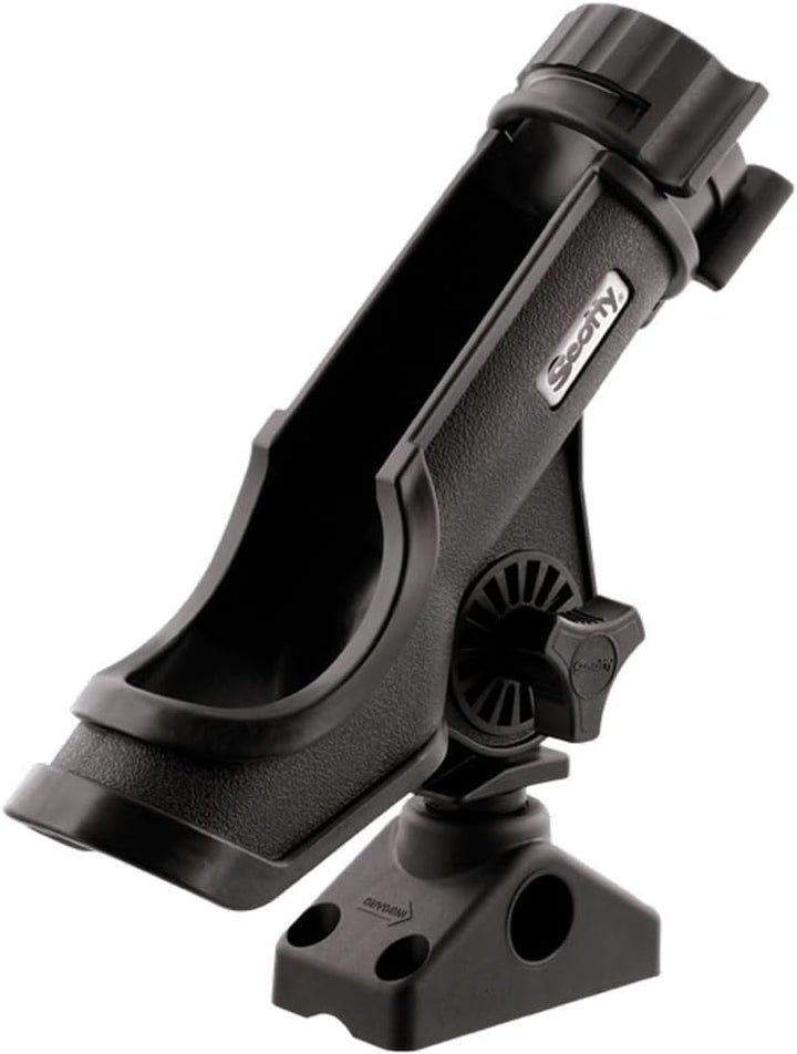 Scotty Quad Powerlock Rutenhalter mit 241 Seiten-/Deckhalterung, Schwarz