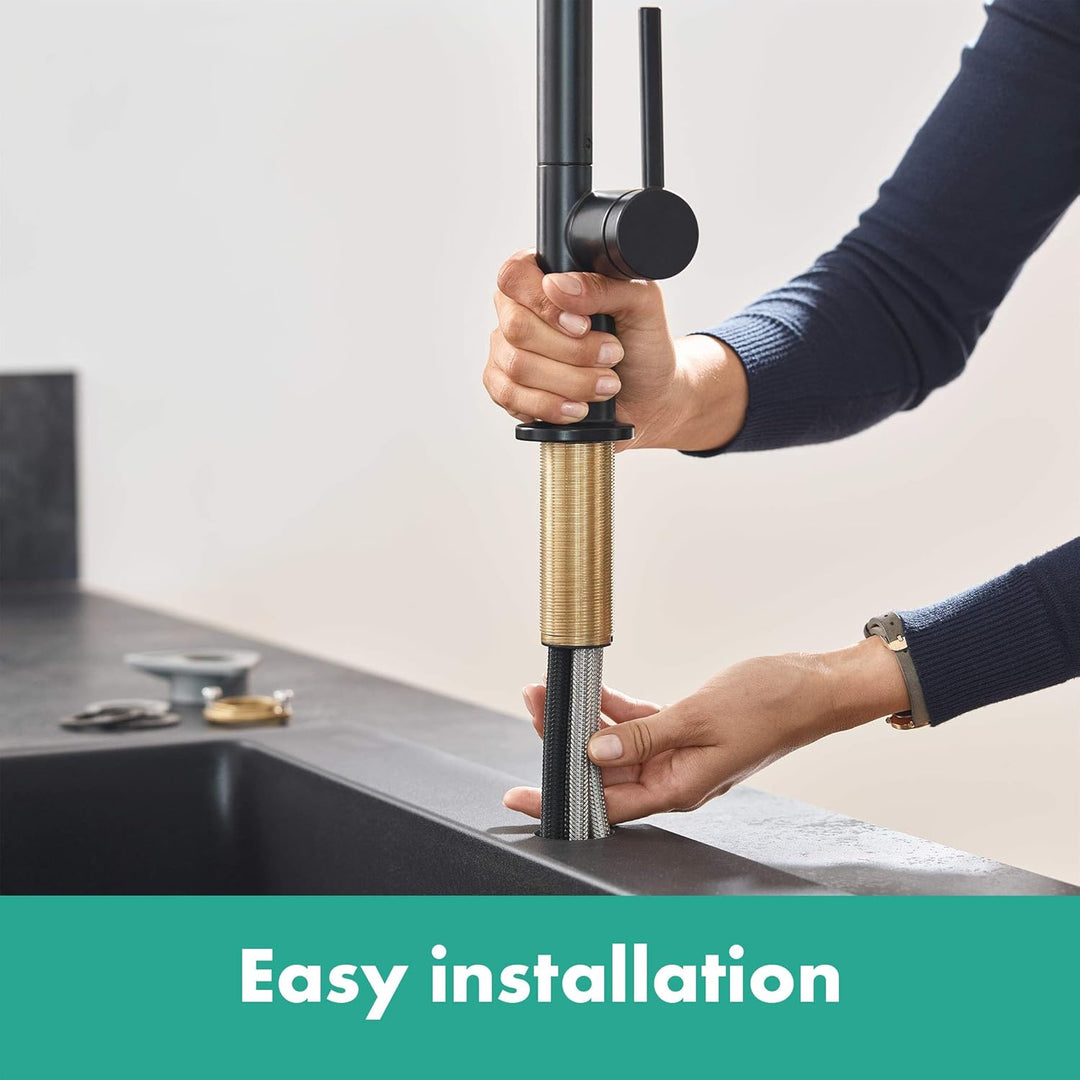 hansgrohe Küchenarmatur Talis M54 (Wasserhahn Küche, 360° schwenkbar, ausziehbare Brause mit 2 Strah
