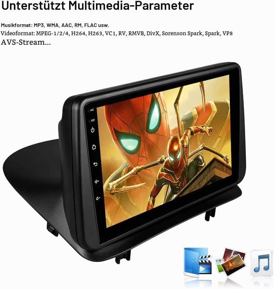 EU Stock Android 13 9-Zoll-Autoradio für Renault Clio 3 2005-2014 4-Kern 2GB &amp; 64GB Speicher, unters