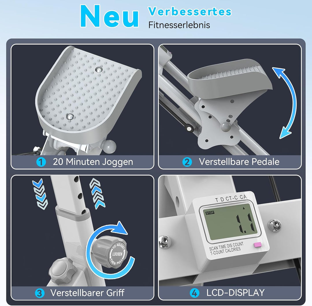 Stepper für Zuhause Gym,Steppers Faltbare Tragbares Pedal,Treppensteiger Crosstrainer,Heimtraining,