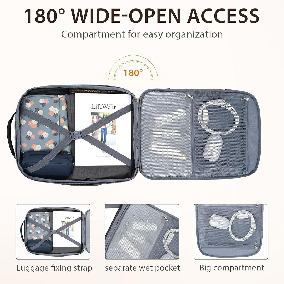 KROSER Laptop Rucksack 17,3 Zoll Handgepäck Daypack wasserabweisende Multifunktions-Laptoptasche für