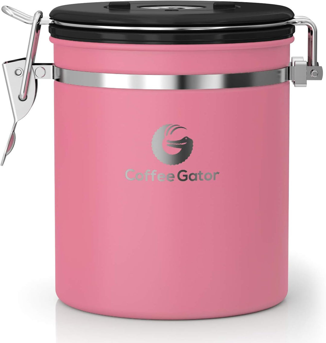 Coffee Gator Kaffeedose Luftdicht (Mittel 1,3 L) - Kaffeebohnen Behälter aus Edelstahl mit CO2-Venti