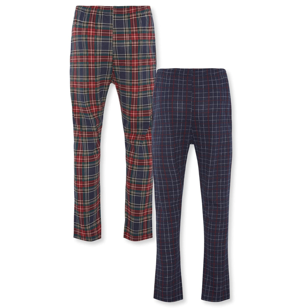FM London 2er-Pack Pyjama für Herren - Leichte Herren-Pyjamahose, Loungewear und Nachtwäsche, S Mari