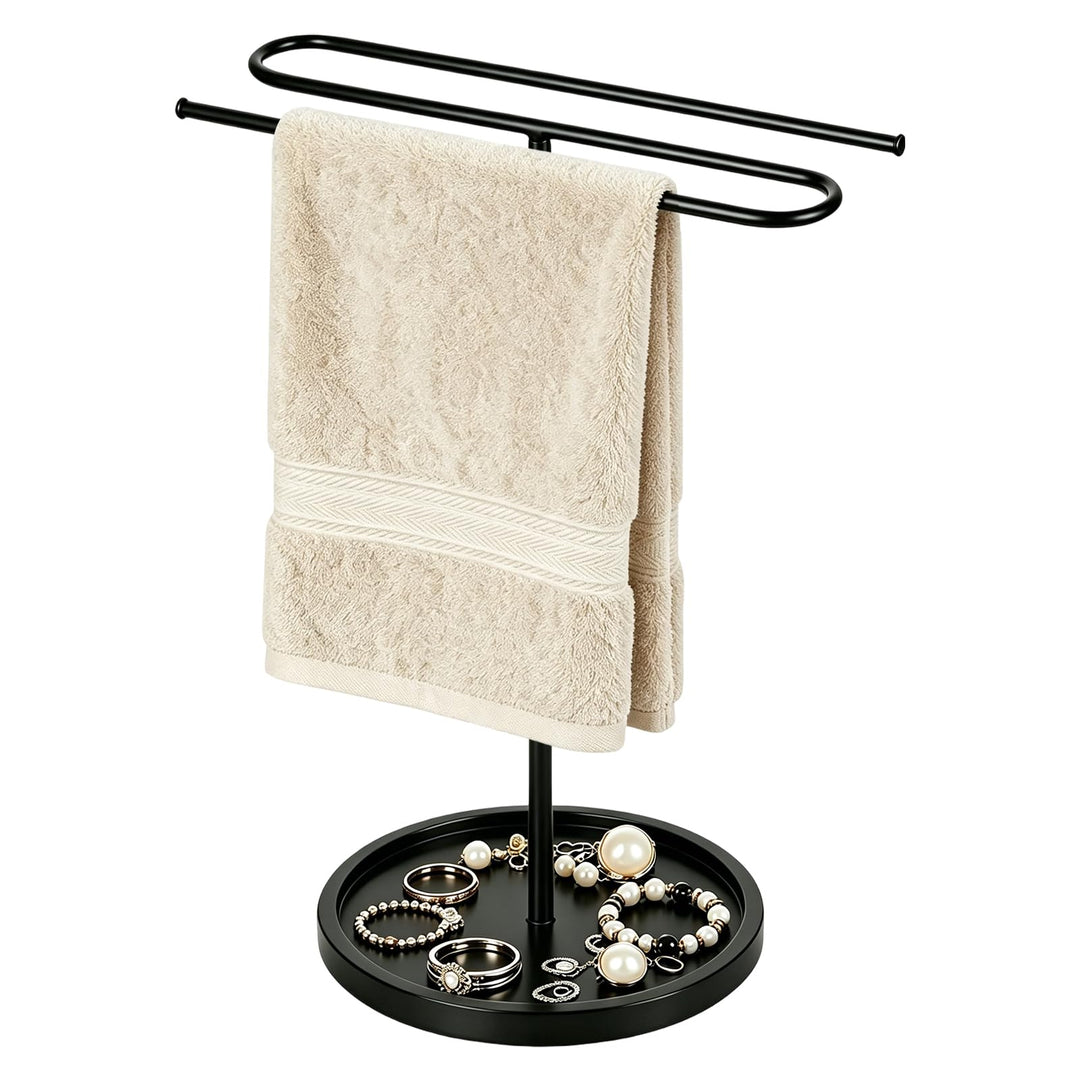Handtuchständer Freistehend, Handtuchhalter Stehend Schwarz, Handtuchregal Badezimmer, Handtuch Stän