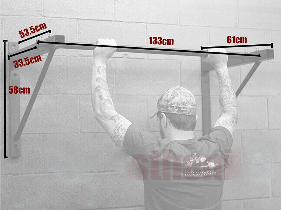 by KS Handel 24 Reckstange Wandmontage Pull up bar Klimmzugstange -für Innen u. Aussen, rostfrei