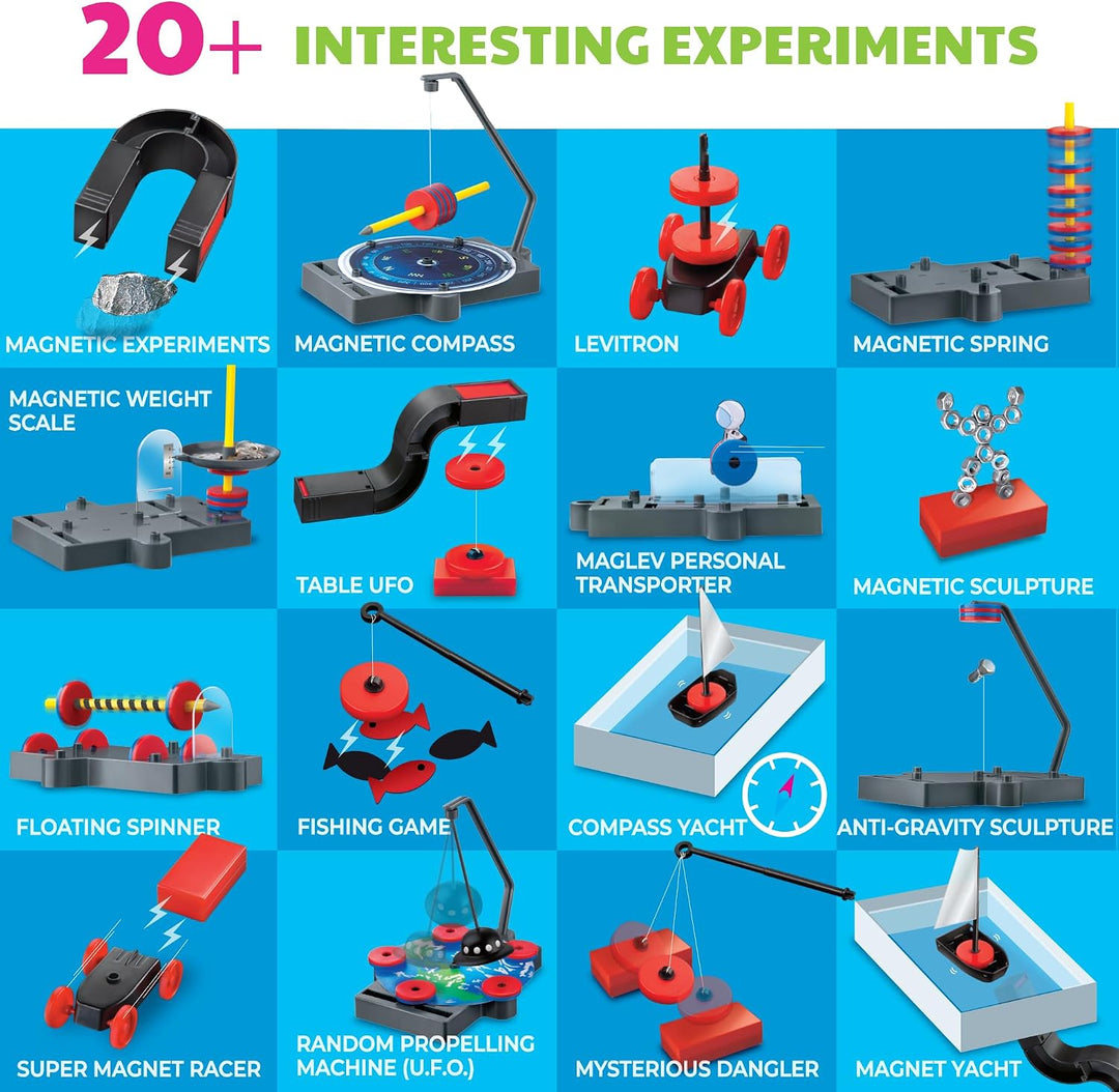 4M STEAM Powered Kids Magnet Exploration - Experimentierkasten Kinder ab 8 Jahre, Mint Lernspielzeug