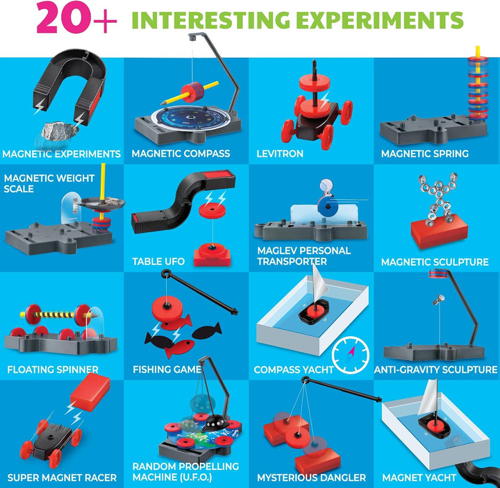 4M STEAM Powered Kids Magnet Exploration - Experimentierkasten Kinder ab 8 Jahre, Mint Lernspielzeug