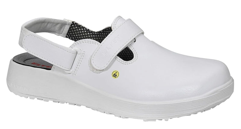 ELTEN Clog Michel White ESD OB, Herren, Textil, leicht, klassisch, Weiss, Grösse: 46 46 EU, 46 EU