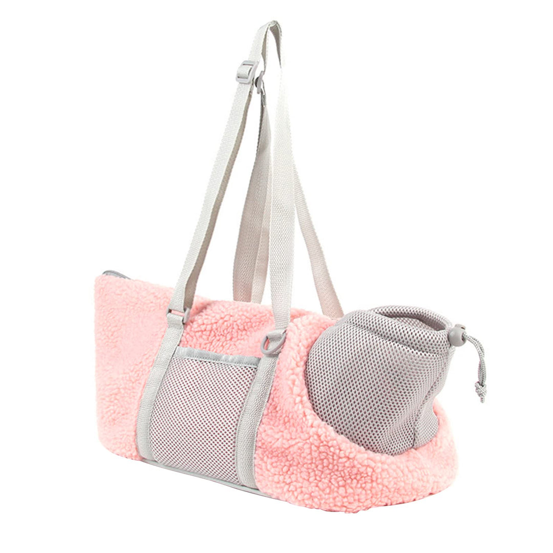 Hundetragetasche mit verstellbarem Schultergurt Hundetasche Winter Warm Umhängetasche Haustiere Falt