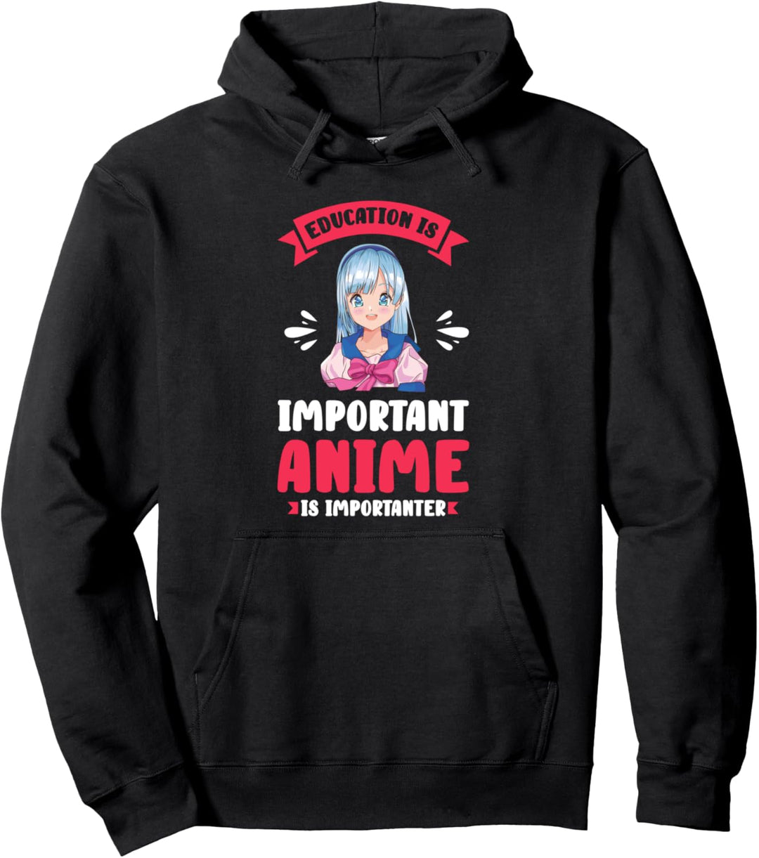 Bildung ist wichtig Anime ist Wichtiger Otaku Japanisch Pullover Hoodie
