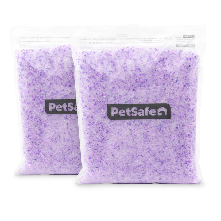 PetSafe ScoopFree Premium Silikat-Katzenstreu mit Lavendelduft, Doppelpack, hervorragende Geruchskon