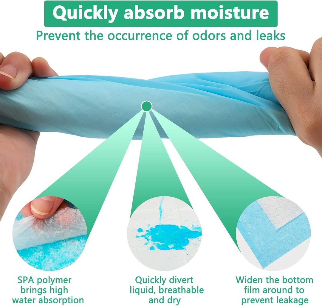 60X60 cm PIPI Matten für Hunde, 100 Stück Trainingspads für Welpen, Puppy Pads Verfügen über EIN Sec