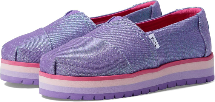 TOMS Mädchen Alpargata Plattform 30 EU Passionflower Glimmer Twill, 30 EU Passionflower Glimmer Twil