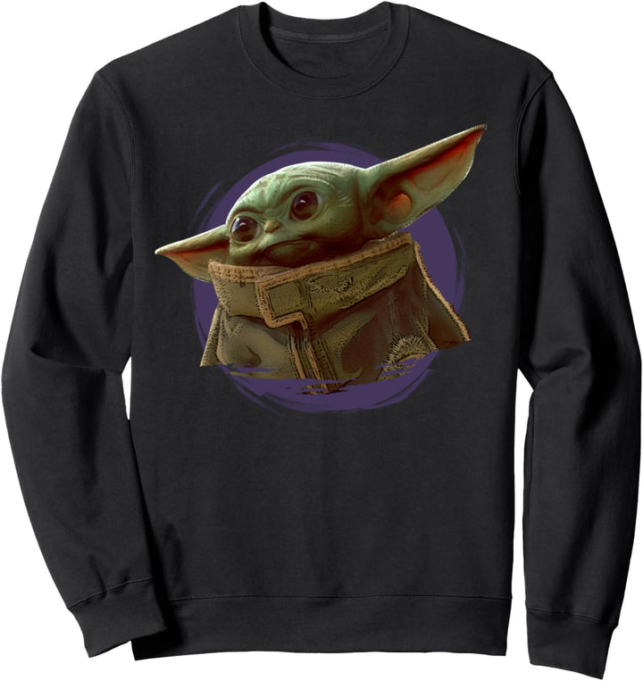 Star Wars The Mandalorian The Child Purple Circle Portrait Sweatshirt