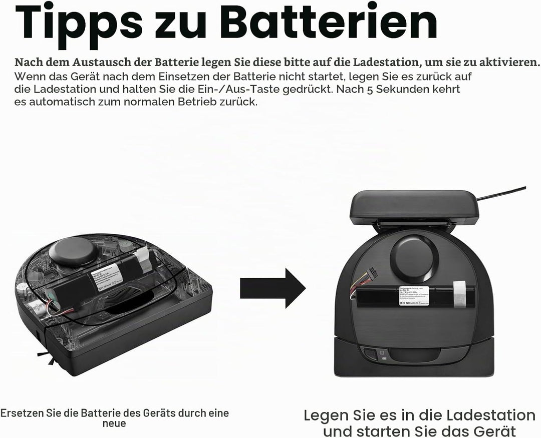 ANTIEE 6500mAh Akku für Neato Robotics D3 D4 D5 D6 D7 D3+ D301 D303 D5+ D502 D503 D701 D702 D703 D70