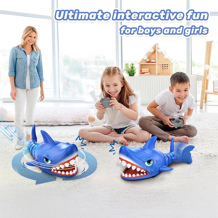 RC Hai Spielzeug 2.4GHz mit Sound &amp; Beiss-Action - Interaktives ferngesteuertes Roboter Auto für Kin