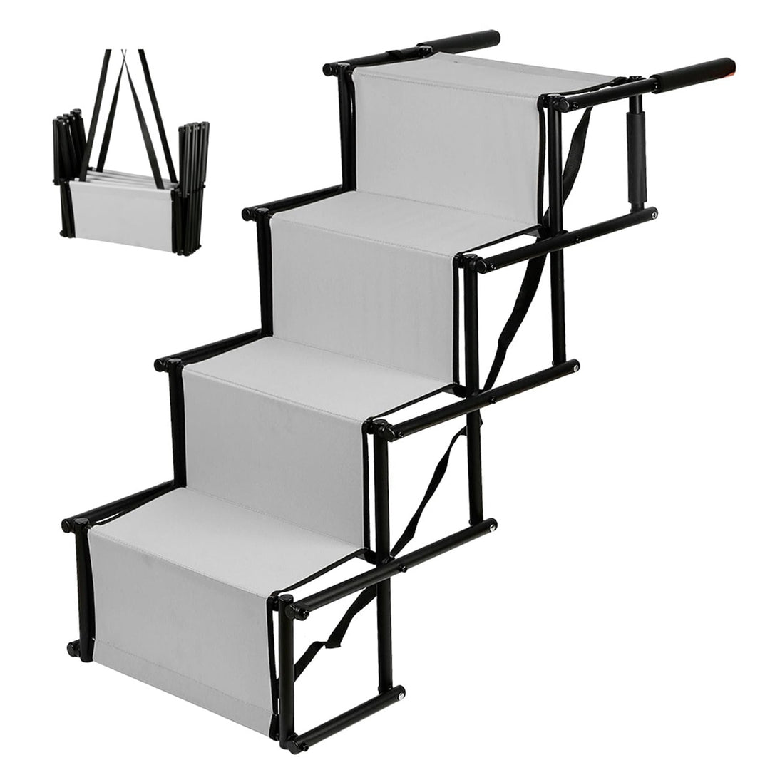 MENGDA Hundetreppe Auto Klappbar, Hunderampe Auto, Autorampe Hundeleiter Faltbar, Gelenkschonende Hu