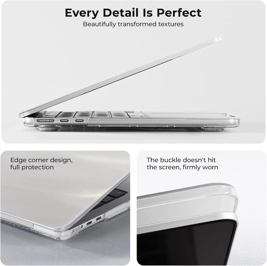 EooCoo Kompatibel mit MacBook Air 13 Zoll Hülle M5 M4 M3 M2 Case 2026 2025-2022 für Mac Book Air 13,