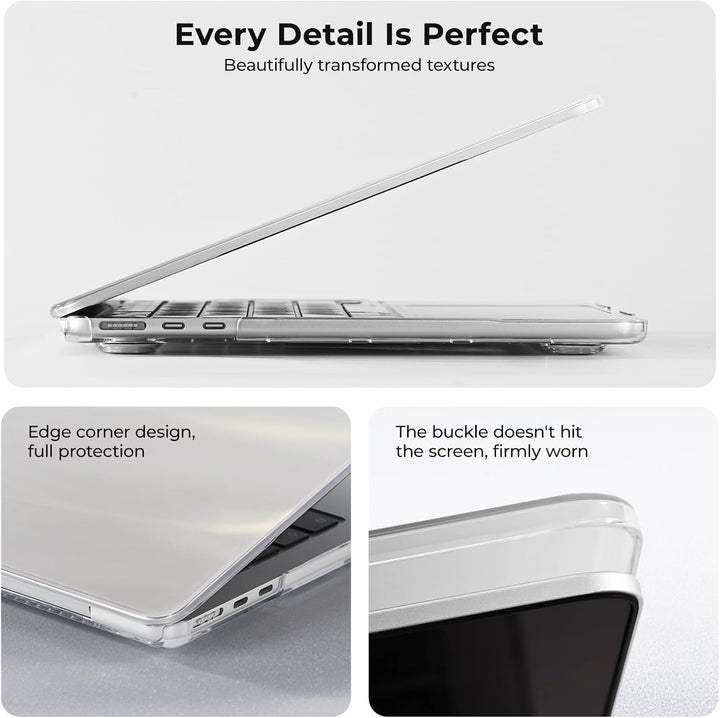 EooCoo Kompatibel mit MacBook Air 13 Zoll Hülle M5 M4 M3 M2 Case 2026 2025-2022 für Mac Book Air 13,