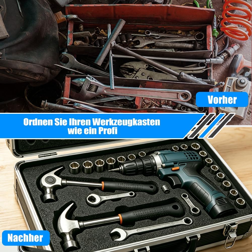 4 Stück 40x30x4cm Werkzeugkisten Schaumstoff Zuschnitt Polyethylenschaumstoff Schaumstoffeinlage Wer