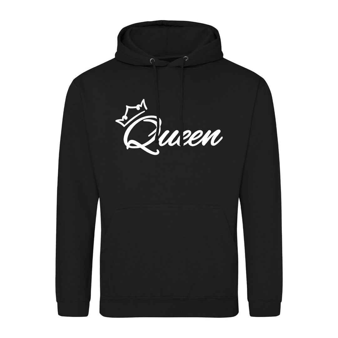 huuraa Unisex Hoodie Queen Krone Pullover Vegan Grösse S-3XL mit Motiv Hochzeits Geschenk Idee für F