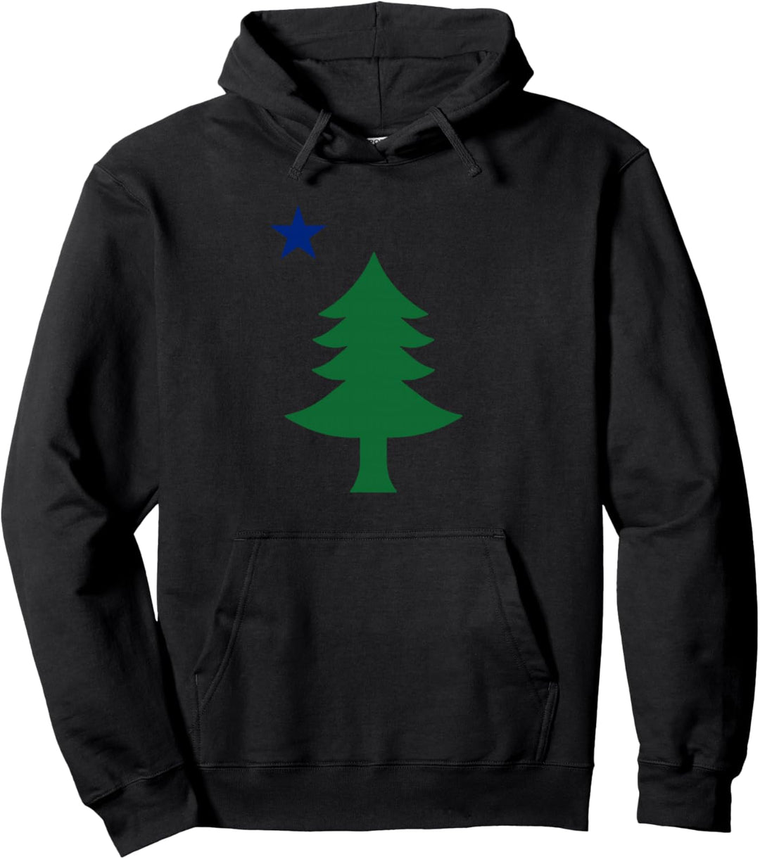 Maine Pine Tree State Flagge Vintage USA Amerika Souvenir Pullover Hoodie