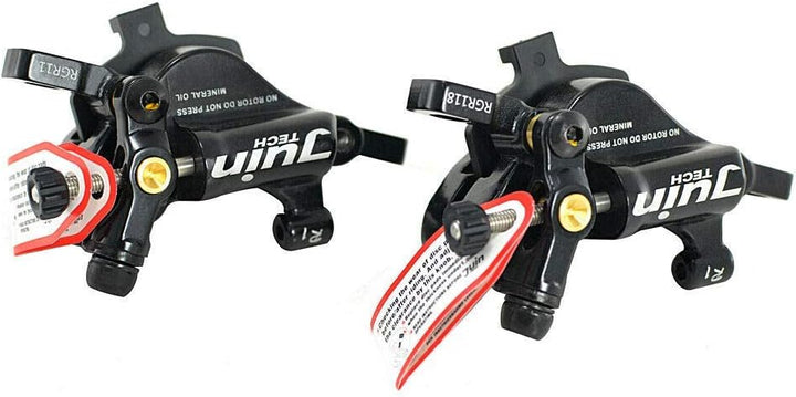 Juin Tech R1 Hydraulic Road CX Disc Brake Set 160mm with Rotor, Front and Rear, Black, JT1902