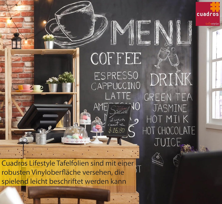Cuadros Lifestyle Blackboard Magnetisch 100x200 cm | Selbstklebende Folie | Vinyl- Tafelfolie Magnet