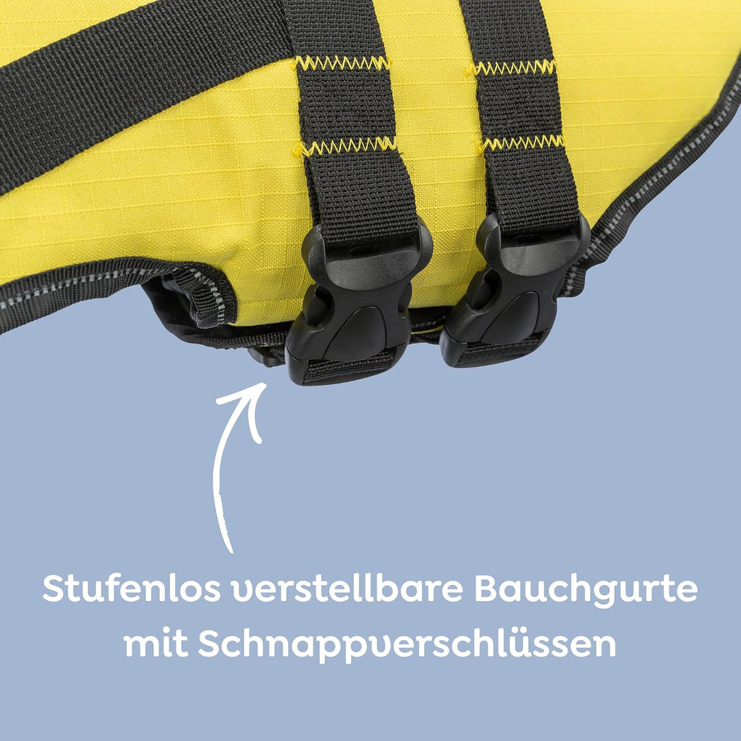 Trixie 30129 Schwimmweste für Hunde, XL, schwarz/gelb schwarz/gelb XL(1er Pack), schwarz/gelb XL(1er