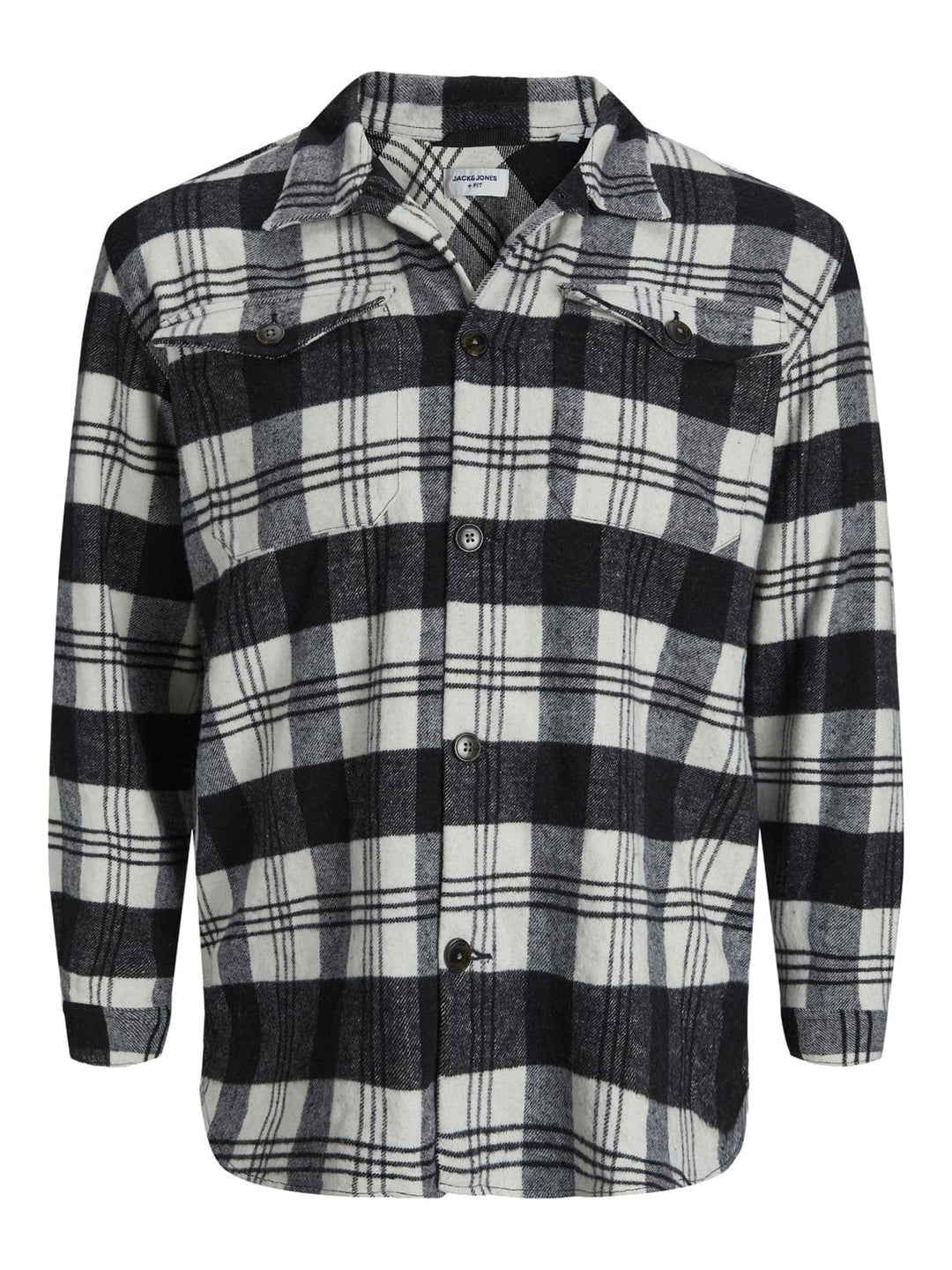 JACK & JONES Herren Jorollie Check Overshirt Ls Pls T-Shirt 3XL Navy Blazer, 3XL Navy Blazer