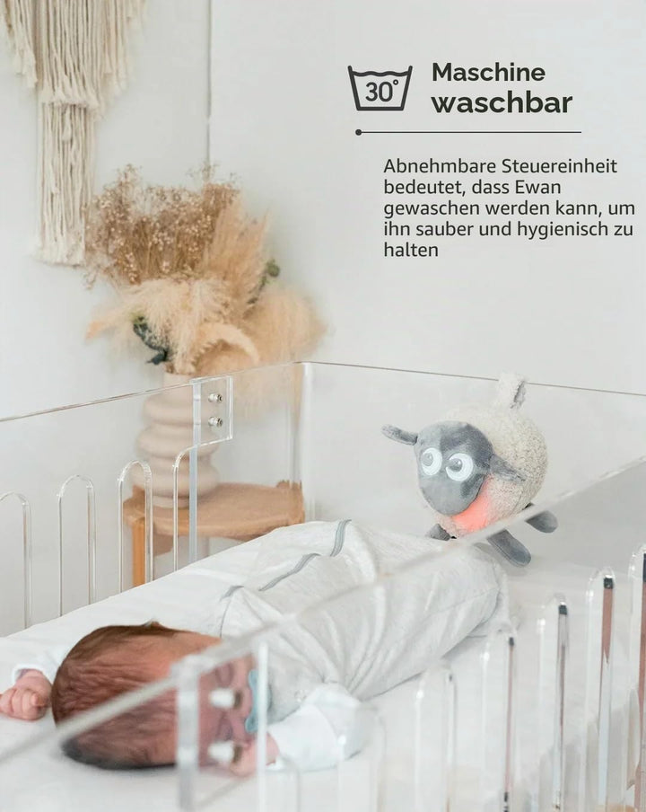 Sweet Dreamers Ewan Deluxe - Wein-Sensor für ruhigen Schlaf, Waschbar, grau