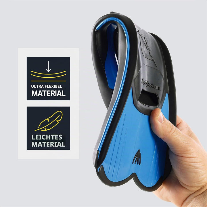 Cressi Light Fins-Kurze Flossen Zum Schnorcheln Schwimmen, Wassertraining, Verfügbar für 45/46 Blau/