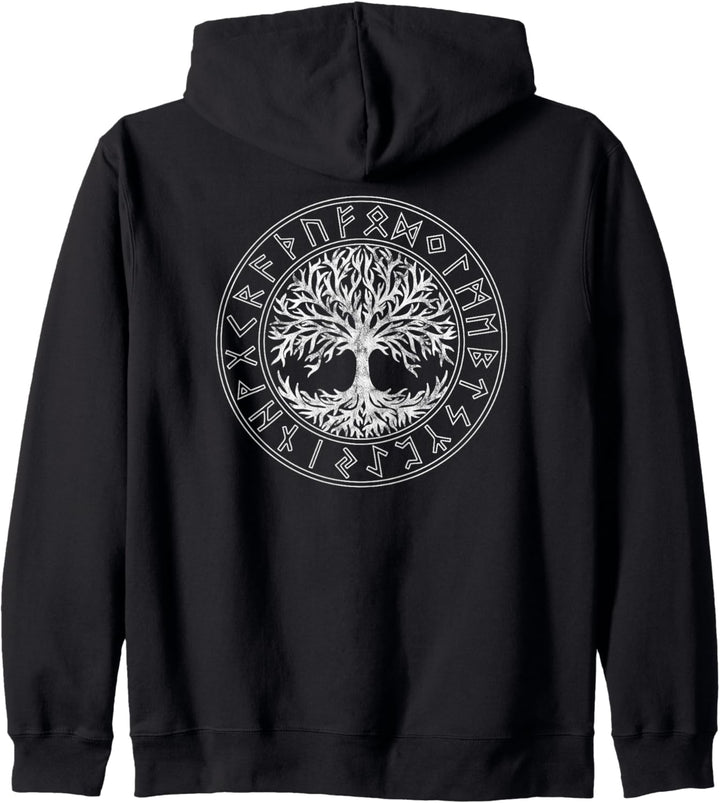Baum des Lebens, Runen Kreis, Keltischer Lebensbaum, viking Kapuzenjacke