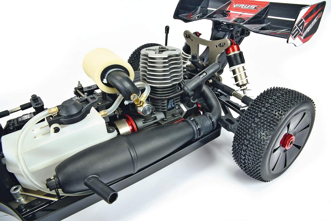 Carson 500204031 Buggy Virus 4.0 1:8 V21 – RC Verbrenner, 1.9 PS, 4WD, bis zu 65 km/h schnell, Offro