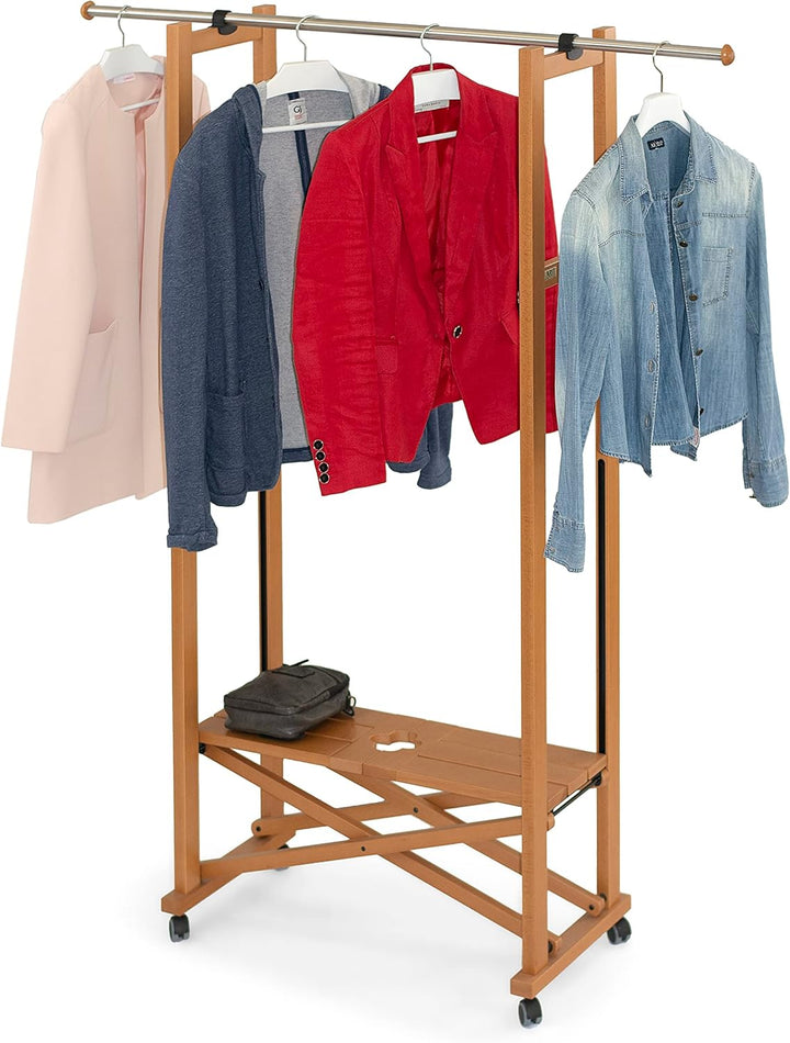 Arredamenti Italia Garderobe ELIOS, Holz - Klappbar - Ausziehbar - Farbe: Kirsche Holz AR-It il Cuor