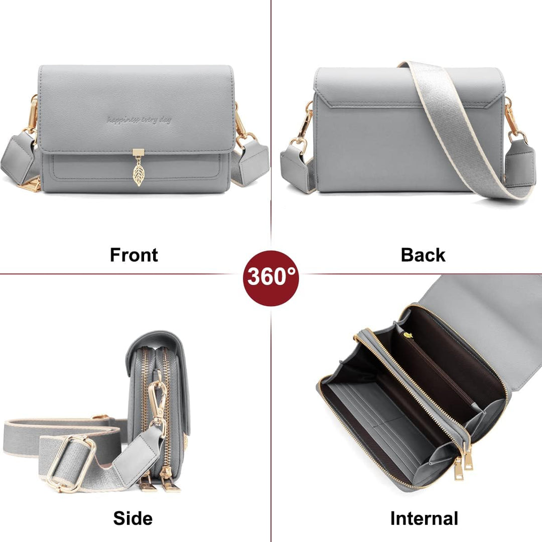 REETEE Handytasche Zum Umhängen Leder Damen Kleine Umhängetasche RFID Schutz Geldbörse Damen,Crossbo