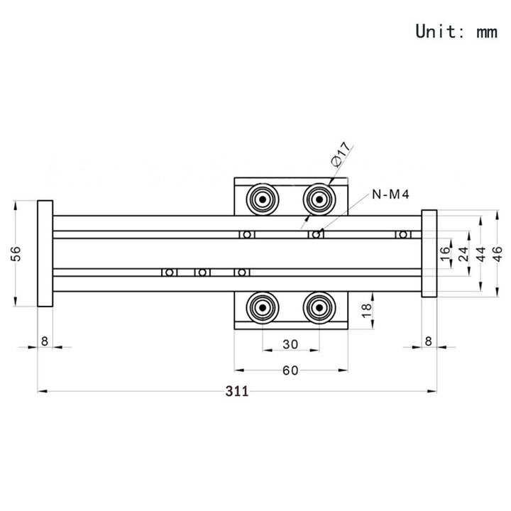 Zeberoxyz 200mm effektive Länge Linear Schienenführung Kugelumlaufspindel SFU1605 mit NEMA17 Schritt