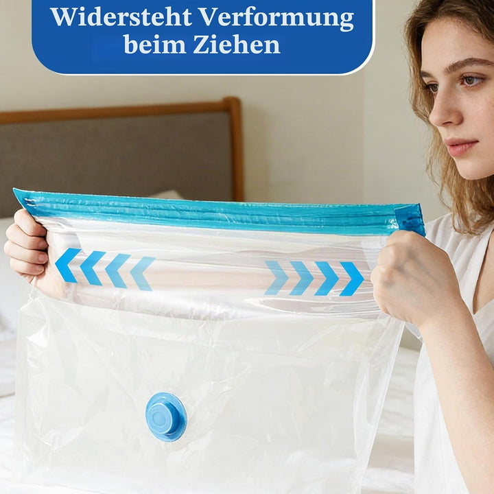 Vakuumbeutel für Kleidung,8 Stück(2x Jumbo100x80cm, 2 x Gross 80x60cm, 2 x Mittelgross 70x50cm, 2 x