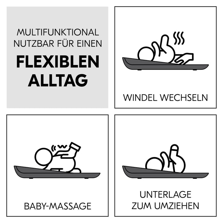 hauck Baby Wickelauflage Change N Clean, Keil Wickeltischunterlage 50 x70 cm, Wickelmatte Schadstoff