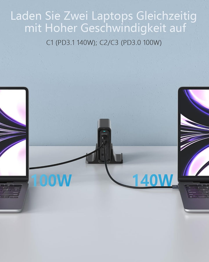 AVUMDA 240W USB C Ladegerät GaN PD3.1 140W PD3.0 100W 4-Port USB C Netzteil Type C Adapter für MacBo