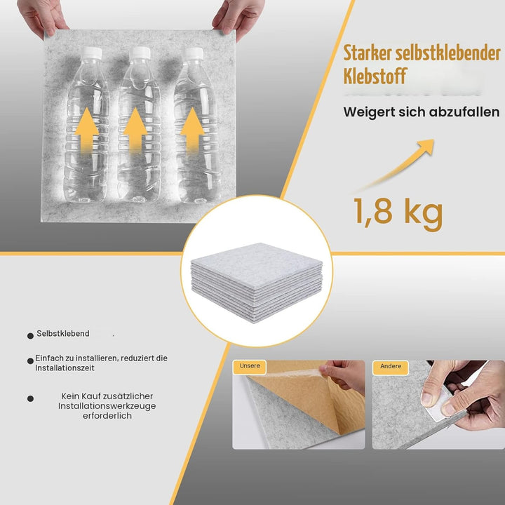 12 Stück Akustik Panel,Akustikplatten Selbstkleben,Schallschutzplatten Akustikpaneele Wand für Tonst